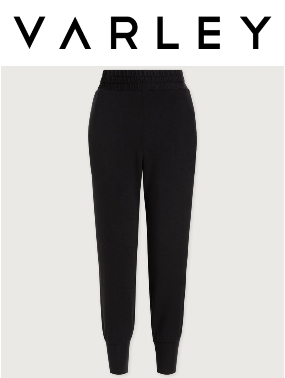 NWT Varley Black DoubleSoft The Slim Cuff Pants 25" Jogger Size SMALL